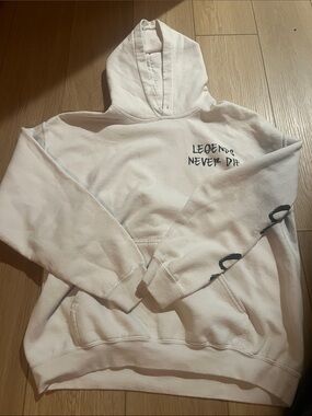 Legends Never Die White Hooded Sweatshirt Juice Wrld
